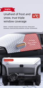 Housse de voiture demi-couvrante, pare-soleil, imperméable, protection contre la neige et la poussière, anti-gel hivernal, pour la partie avant de la voiture - Product Image 4