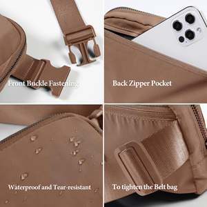 Extérieur Néoprène Étanche Randonnée Cyclisme Courir Ceinture Taille Sac Sport Fanny Pack avec Porte-Bouteille <span class=keywords><strong>d</strong></span>'<span class=keywords><strong>Eau</strong></span> Mode Violet <span class=keywords><strong>Vert</strong></span> - Product Image 2