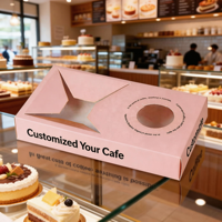 Boîtes d'emballage personnalisées en papier de qualité alimentaire pour sandwichs, gâteaux, cafés, boulangeries, hôtels, cadeaux de mariage, écologiques