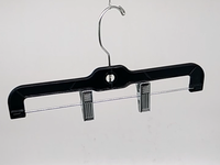 Cintres à clips en plastique noir de 10 pouces avec clips réglables et rotation à 360° °   Cintres pivotants pour pantalons, jupes, jeans et costumes, gain de place