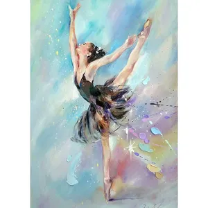 YIWU LANSURE 5d Diy Full Drill Round Square AB Diamond Painting dancing girl Pictures Embroidery Cross Stitch Mosaic Home Decor