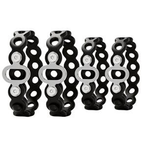 <b>Silicone</b> Modular Gear Strap Adjustable Tie Down with Holes and Stud for Outdoor Equipment Bundling Custom OEM ODM Wholesale Use - Product Image 5