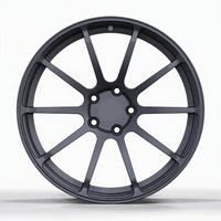 Nouvelles jantes en aluminium forgé gris canon, finition usinée, design concave, moyeu central, 18-22 pouces