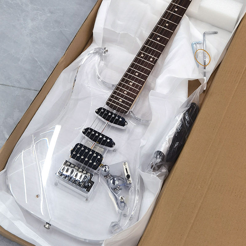 Guitare électrique transparente