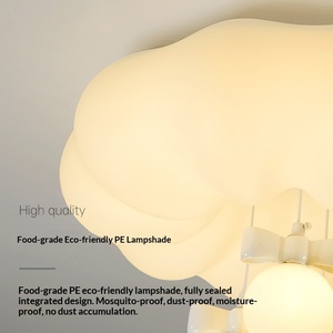 Lámpara de Techo Chuang Jijian Bubble Cloud para Dormitorio Principal, Estilo Crema, Moderna, Sencilla, Cálida y Romántica, Lámpara Incandescente para Habitación Infantil - Product Image 4