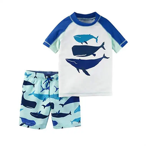 Custom Printed Rash Guard Children Swimsuit Cheap Price High Quality <strong>Swimming</strong> <strong>Shirt</strong> for Kids - Product Image 3
