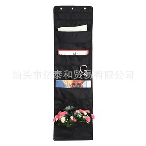 <b>Wall</b> Mounted Storage Bag Non Woven Fabric Rectangle Multipurpose Office Organizer Punch Free With <b>Hooks</b> - Product Image 3