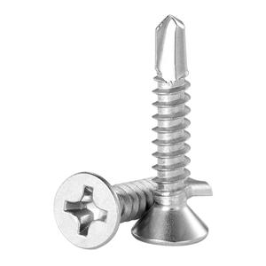 DIN <span class=keywords><strong>7504P</strong></span> Tornillo autoperforante Cruz Phillips Cabeza plana Acero inoxidable para materiales de cobre de latón de plástico Varios Sizes-M3 M4 M8 - Product Image 5