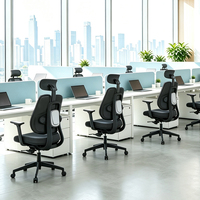 Chaise de bureau ergonomique noire de haute qualité pour fabricants, idéale pour les postes de travail prolongés, grande taille et ajustable