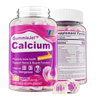 Gummies véganes de citrate de calcium avec vitamines D3, K2 et magnésium – Supplément ultime pour l'absorption optimale des os et des muscles – Bonbons gélifiés
