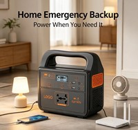 Station d'alimentation portable 300W, panneau solaire, chargeur de voiture, batterie au plomb-acide, MPPT, onde sinusoïdale pure, démarreur de secours, camping en plein air, voyage