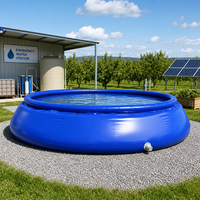 Réservoir d'eau pliable robuste en PVC, cuve gonflable autoportante pour l'irrigation agricole