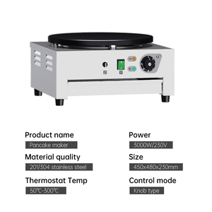 Heavybao, máquina eléctrica comercial para hacer crepes, máquina giratoria automática para panqueques para uso en panadería - Product Image 2