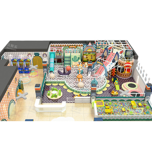 Piccola città per bambini attrezzature per parco giochi al coperto trampolino parco sabbia parco giochi al coperto - Product Image 2