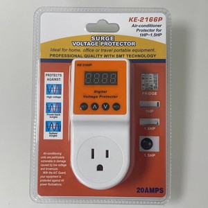 Protector de Voltaje Digital Ke-2166p de 20 Amperios para Aire Acondicionado y Refrigerador, Protección Contra Sobretensiones - Product Image 1