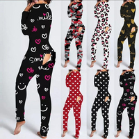Sexy One-Piece Pajamas for Women, Long Sleeve Jumpsuit