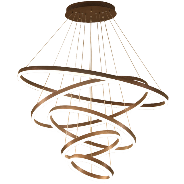 2019 Hot Sale Contemporary Aluminum Ring Chandelier Ceiling Lamp Led Pendant Light