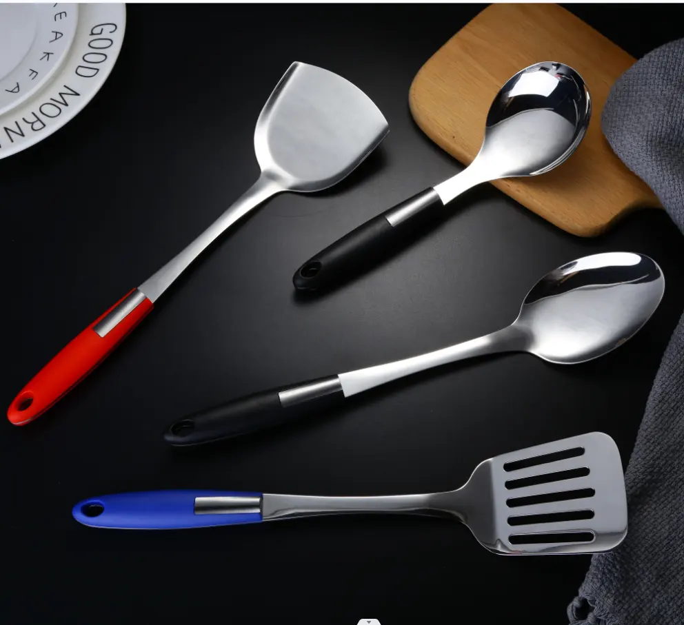 Stainless steel cooking utensils set ustensiles de cuisine en inox kitchen accessories customized utensil kitchen tools gadgets