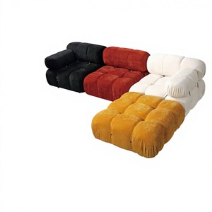 Sofá Otomano Extensible de Tela Rosa, Antipilling, Agradable al Tacto, con Forma de Nube Comprimida para Varias Personas, Venta al Por Mayor - Product Image 1