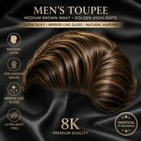 Prothèse capillaire pour homme Bio-skin, 100% cheveux humains vierges bruts, base en peau injectée, système de remplacement capillaire masculin indétectable, qualité salon