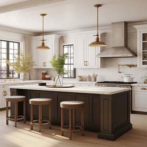 Gabinetes de Cocina Modulares de Diseño Moderno, Totalmente Personalizables, Fabricados en Foshan, Construcción en MDF, Acabado Lacado, con Fregadero y Bisagras - Product Image 5