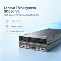 Servidor ThinkSystem SD550 V3 Multi-Nodo con 2x Procesadores Intel Xeon Platinum de 5ª Generación, 2x 64 Núcleos, 350W, 16x 128GB TruDDR5