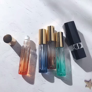 Envases de Perfume de Vidrio de Lujo con Bola Rodante, Botellas de Perfume Vacías de 4 ml con Bolas Rodantes de Acero Inoxidable - Product Image 1