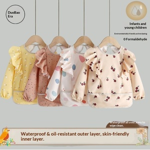 Babero Impermeable para Bebé, Diseño Estampado, Overol Completo, Antiaceite, Antisuciedad, con Cierre Inverso para Niños y Niñas, Uso en Jardín <span class=keywords><strong>de</strong></span> Infancia - Product Image 2