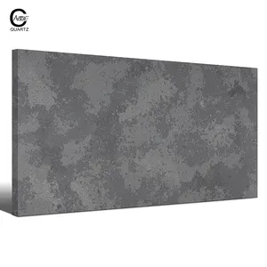 Nouveaux produits à la mode pierre de quartz artificielle de couleur ciment gris pour dessus de table