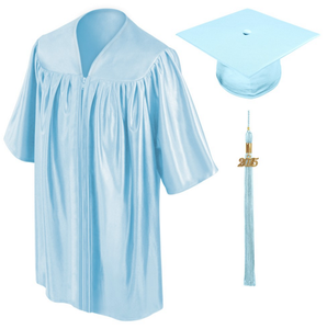 Venta al por mayor de vestidos y gorras de graduación para niños en edad preescolar verde brillante - Product Image 3