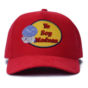 Casquette de baseball en daim rouge TCAP personnalisée de haute qualité à 5 panneaux avec broderie 3D et protection solaire - Product Image 2