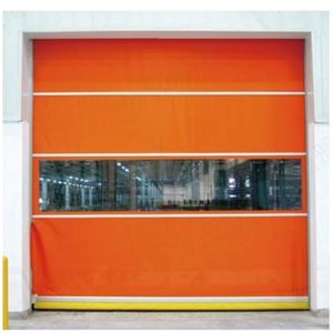 Porte rapide à enroulement en <span class=keywords><strong>PVC</strong></span> à grande vitesse <span class=keywords><strong>avec</strong></span> fenêtre horizontale pour entrepôt industriel, surface finie - Product Image 1