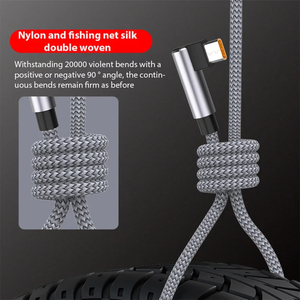 Xput 6A 100W USB 2.0 Để Loại C 90 Độ <span class=keywords><strong>Right</strong></span> Angled Nhanh Chóng Sạc Điện Thoại Di Động Dữ Liệu Đồng Bộ Cáp Truyền Dữ Liệu Cáp - Product Image 6