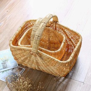 Cesta de Mimbre Natural Pequeña <span class=keywords><strong>para</strong></span> Picnic, Cestas de Mimbre Ecológicas <span class=keywords><strong>para</strong></span> <span class=keywords><strong>Camping</strong></span> al por Mayor con Precio Competitivo - Product Image 3