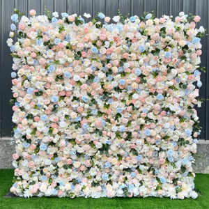 Parete <span class=keywords><strong>di</strong></span> <span class=keywords><strong>Fiori</strong></span> Artificiali 5D da 8 Piedi per <span class=keywords><strong>Sfondi</strong></span> Fotografici, Matrimoni e Hotel - Ingrosso - Product Image 6