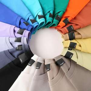 T-shirt homme surdimensionné 100% coton imprimé personnalisé t-shirts vierges tissu tricoté chemise personnalisée lourde - Product Image 3