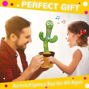 Juguete de Peluche de Cactus Bailarín Electrónico en Oferta para Bebés, Calma a los Niños con Canciones, Baile y Aprendizaje, Muñecas que Repiten lo que Dices - Product Image 6