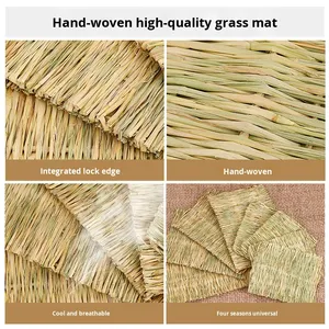 Handgewebte Stroh-Haustiergrasmatte für Kaninchen, Meerschweinchen, <span class=keywords><strong>Hamster</strong></span> & Tauben - Rechteckige Form - Product Image 4
