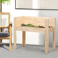 Boîte d'élevage en bois massif pour tortues et nid pour animaux de compagnie pour cailles, pigeons, perroquets, poussins - Isolée, mobile, pour l'intérieur