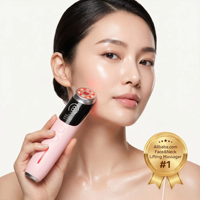 Dispositivo de Belleza con Logotipo Personalizado, 6 en 1, Dispositivo Facial de Cristal para el Cuidado de la Piel, Masajeador Facial con Microcorriente para Lifting Facial, para el Cuidado de la Piel en Casa