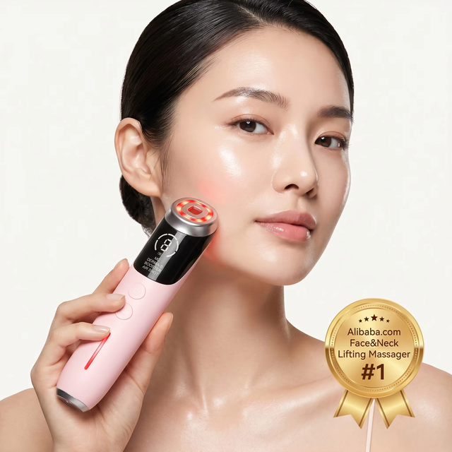 Custom Packing Logo Beauty Device 6 in 1 Glass Skin Facial Booster Device Microcurrent Face Lifting Massager for Home Skin Care