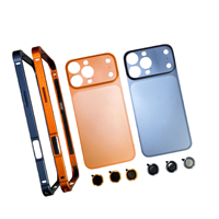 Coque de protection rigide avec cadre en métal et film de protection d'appareil photo pour iPhone 17 Pro Max, compatible avec les modèles 16, 15, 14, 13 Pro Max