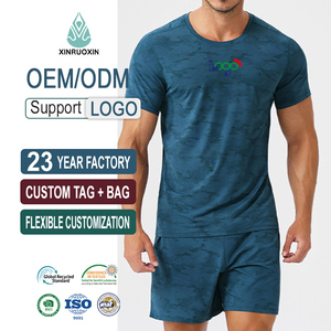 <span class=keywords><strong>Ropa</strong></span> Deportiva para Hombre, Conjunto de Camiseta y Pantalones Cortos Deportivos, Paquete de 2, para Baloncesto, Fútbol, Ejercicio, Entrenamiento, Running, Gimnasio - Product Image 1