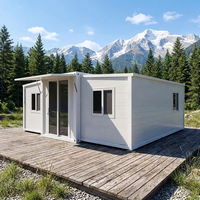 Maison pliable préfabriquée en acier pour vacances à la ferme, prête à être expédiée, très demandée, maison conteneur extensible