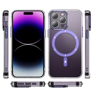 Shockproof PC Magnetic Magnetic Liquid Silicone Phone Case For IPhone 14 Pro Max Mobile Phone Cases