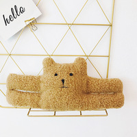 Bloque-porte en peluche mignon pour chambre d'enfant, protection anti-pincement, design lapin et ours, jouet doux, bloque-porte de sécurité