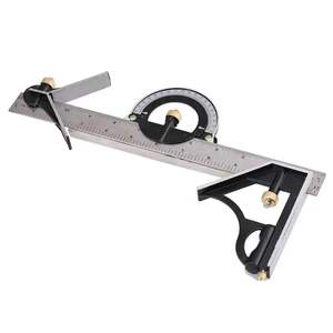 Ajustable 300mm/12 pulgadas multifuncional derecho ingeniero herramienta de medición conjunto de combinación cuadrada regla de ángulo niveles producto - Product Image 4