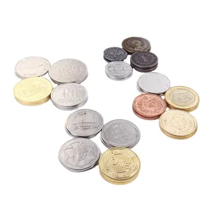 Monedas de juego personalizadas de plata dorada de acero inoxidable de latón Premium de alta calidad para máquina operada Token de moneda de juego personalizado