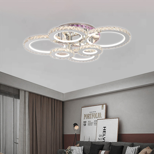 Luz LED de techo con música, lámpara de cristal RGB, para hotel, sala de estar, 4160lm, con pantalla acrílica - Product Image 2