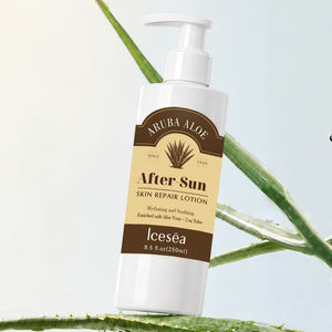 Lotion apaisante après-soleil à l'aloe vera d'Aruba avec logo personnalisé, hydratante, rafraîchissante, réparatrice des dommages du soleil, soin du corps, OEM 250ml - Product Image 2